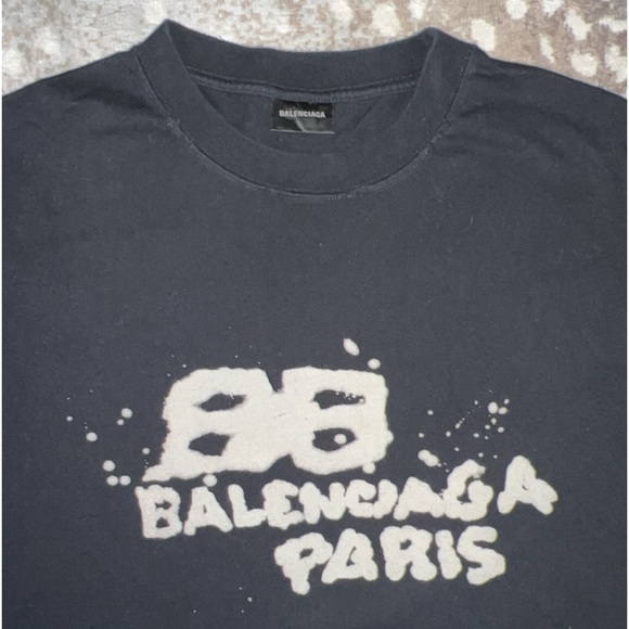 BALENCIAGA Hand-Drawn BB Icon Tee